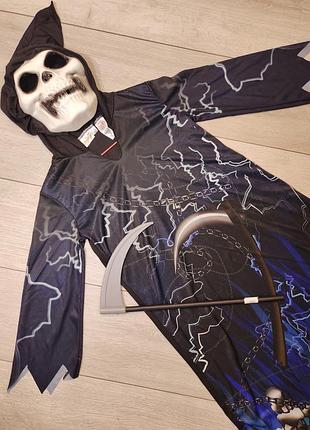 Костюм смерти смерть с косой хелловин halloween