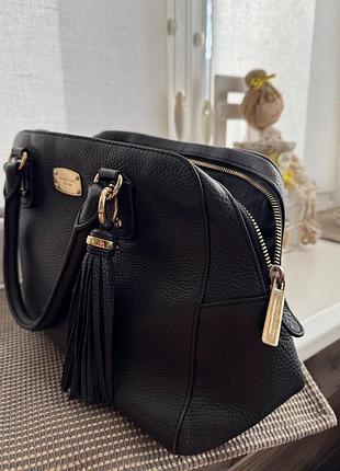 Шкіряна чорна сумка michael kors 3