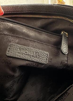 Шкіряна чорна сумка michael kors 7