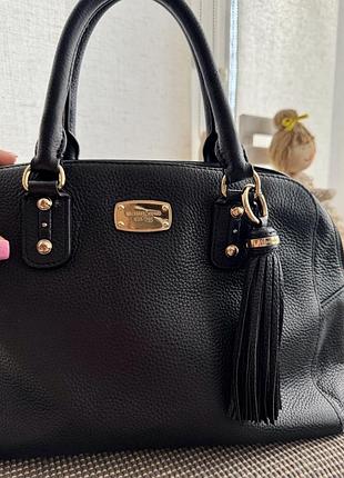 Шкіряна чорна сумка michael kors 6