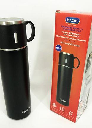 Термос для води magio, термос похідний для напоїв, термочашки гарячих напоїв металевий qs-34