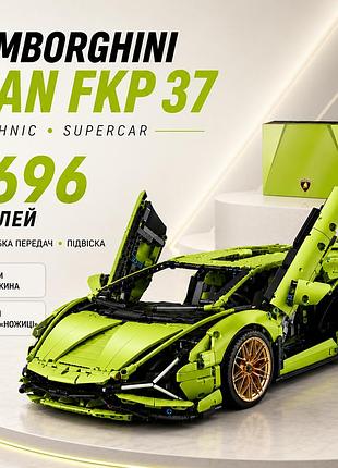 Конструктор lamborghini technic на 3696 деталей, спортивний суперкар, модель автомобіля, для дорослих