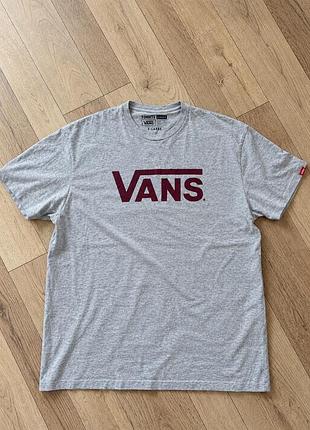 Футболка чоловіча vans сіра oversize бавовна xl