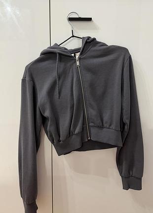 Кроп-худі на блискавці / cropped zip hoodie