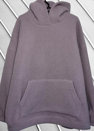 Жіноче рожеве тепле худі b couture l xl 40 42 44 бі кутюр пухнаста кофта тедді з капюшоном флісова зимова кофта b couture l