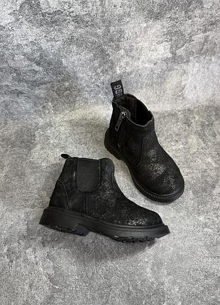 Оригінальні черевики ugg chelsea black glitter