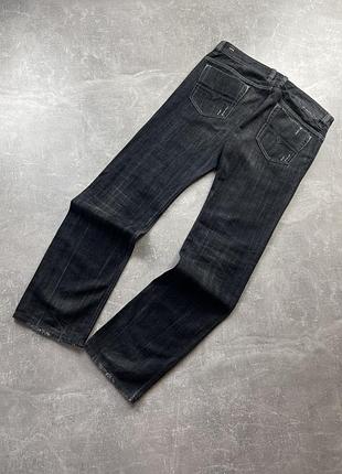 Джинсы diesel safado черные потёртые vintage biker jeans