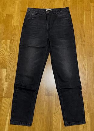 Джинси жіночі mom чорні, розмір 40 / l, cropp