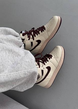 Кроссовки nike air jordan retro 1 x a ma maniere “cracked skin”