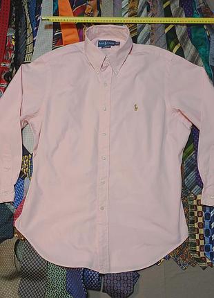 Комір 42 см   ralph lauren size 16 1/2 32/33    рожева oxford сорочка 
100% cotton classic fit