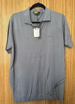 Елегантна чоловіча футболка-поло в стилі zilli (розмір 60 / 4xl-5xl)