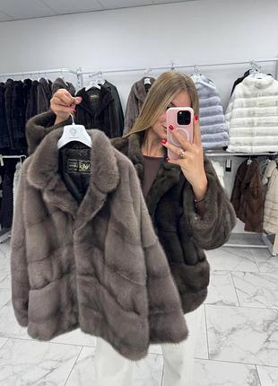Шуба женская норковая,70 см длина,два цвета