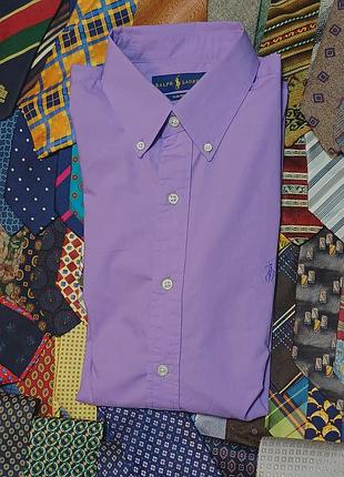 Комір 40 см   ralph lauren size m  сорочка бузковий колір
100% cotton slim fit