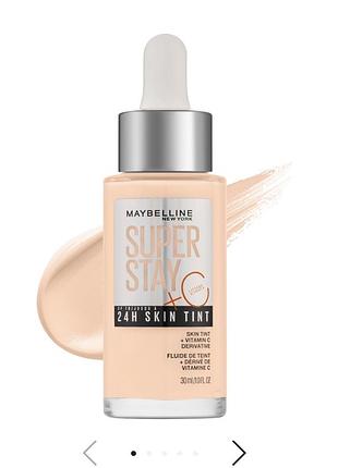 Maybelline new york superstay skin tint устойчивый тональный флюид для лица с витамином с
