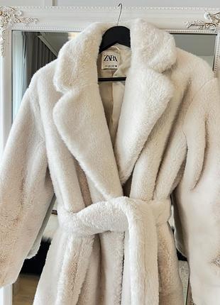 Шуба zara з штучного хутра