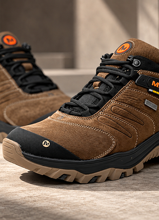 Кроссовки кожаные зимние термо merrell trekking waterproof457