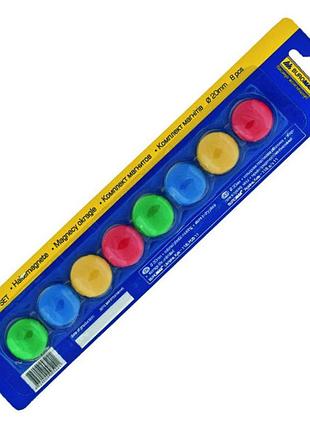 Магнит buromax 20mm, set 8pcs, blister (bm.0021-82)