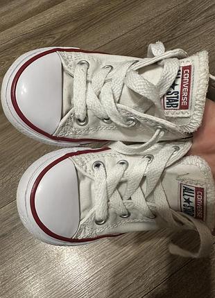 Кросівки для дівчинки converse білі, розмір 24 (устілка 15,5 см)