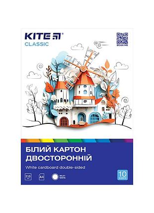Белый картон kite a4 classic 10 листов (k-254)