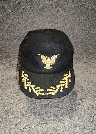 Винтажная шерстяная кепка wynster, snapback (captain / nautical style)
