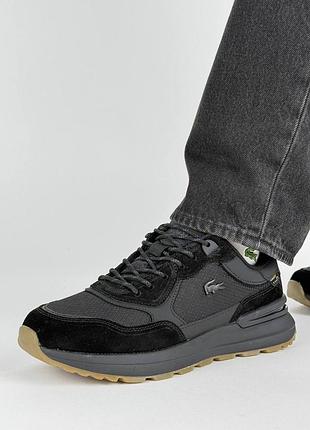 Чоловічі кросівки lacoste urban breaker new gtx black  термо