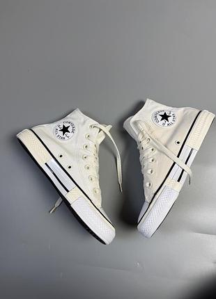 Кеди унісекс converse chuck 70 hi parchment white 162053c, білі, розмір 37, довжина устілки 23,5 см
