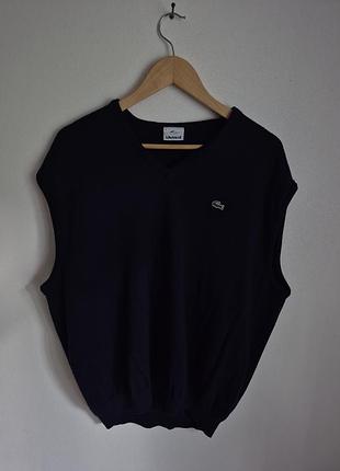 Чоловіча жилетка lacoste шерстяна темно-синя