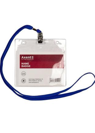 Бейдж axent horizontal 11,6*9,2cm, string, clear (4504-а)