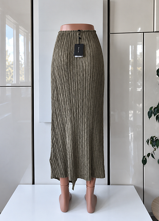 Massimo dutti жатая юбка миди на запах 9
