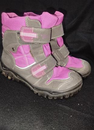 Чоботи дитячі superfit термо рожеві, сірі 36 розмір 23 см устілка gore-tex