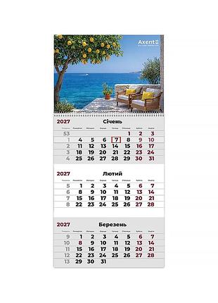 Календарь axent настенный квартальный 2027 р.,1пр. romantic 2 (8801-27-14-a)