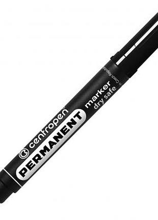 Маркер centropen permanent dry safe 8510 2,5 мм, round tip, black (8510/01)