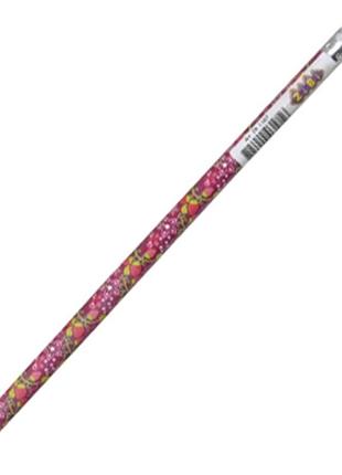 Карандаш графитный zibi flowers, hb, with eraser, tube (zb.2300)