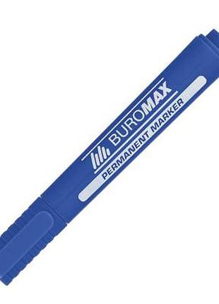 Маркер buromax permanent "jobmax", round tip, blue (bm.8700-02)