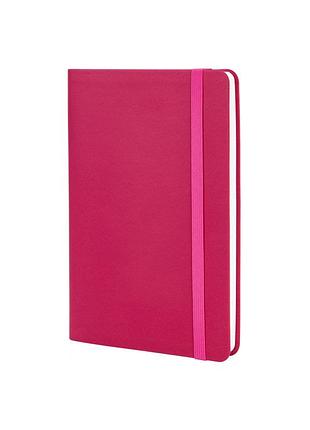 Книга записна optima а5 vivella, м’яка обкладинка, гумка, білий блок лінія, рожевий (o27104-09)