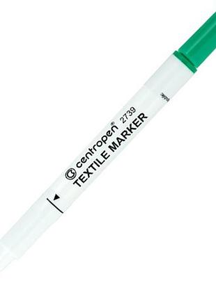 Маркер centropen textile 2739 2 мм green (2739/04)