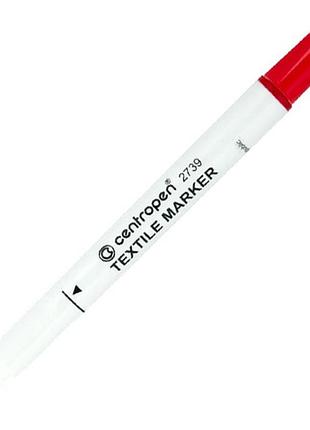 Маркер centropen textile 2739 2 мм red (2739/02)