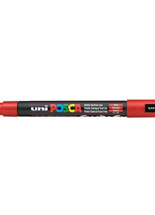 Маркер uni posca, 0.9-1.3мм, красный (pc-3m.red)
