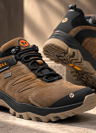 Кроссовки кожаные зимние merrell trekking waterproof44x