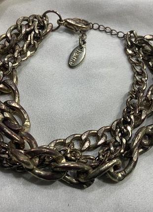 ✨⛓️ винтажный массивный многоярусный браслет-цепок flame vintage chunky style ⛓️✨