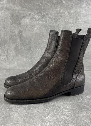 Henri beguelin коричневые кожаные ботинки челси avant garde snake leather brown chelsea boots