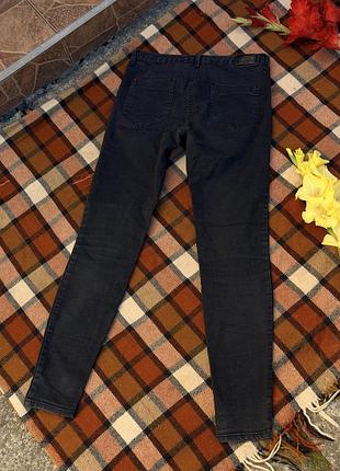 Графитовые узкие джинсы скинни zara basic denim 2