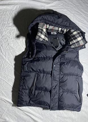 Чоловічий пуховик-безрукавка burberry чорний
