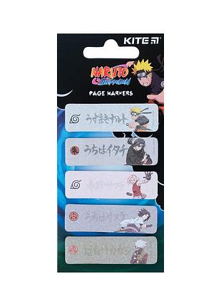 Стікер-закладка kite паперова з малюнком naruto 100 шт, 5х20 шт (nr23-480)
