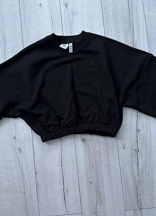 Бавовняна кофта adidas originals чорна жіноча