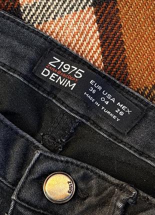 Графитовые узкие джинсы скинни zara basic denim 3