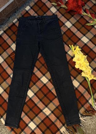 Графитовые узкие джинсы скинни zara basic denim