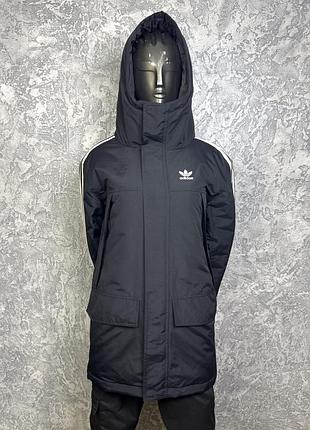 Adidas куртка парка xs размер демисезонная черная