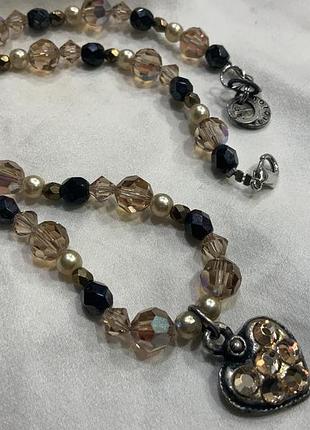 ✨💎 винтажная подвеска чокер с кристаллами сердце jewelicious vintage style 🖤✨