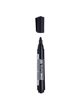 Маркер buromax permanent "jobmax", round tip, black (bm.8700-01)